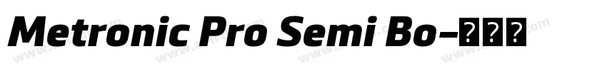 Metronic Pro Semi Bo字体转换